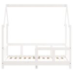 Cadre de lit pour enfant blanc 70x140 cm bois de pin massif – Image 2