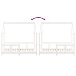 Cadre de lit pour enfant blanc 70x140 cm bois de pin massif – Image 5