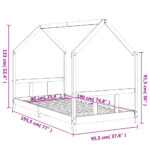 Cadre de lit pour enfant 90x190 cm Bois de pin massif – Image 7