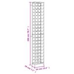 Casier à bouteilles de 57 bouteilles noir 34x18x200cm fer forgé – Image 5