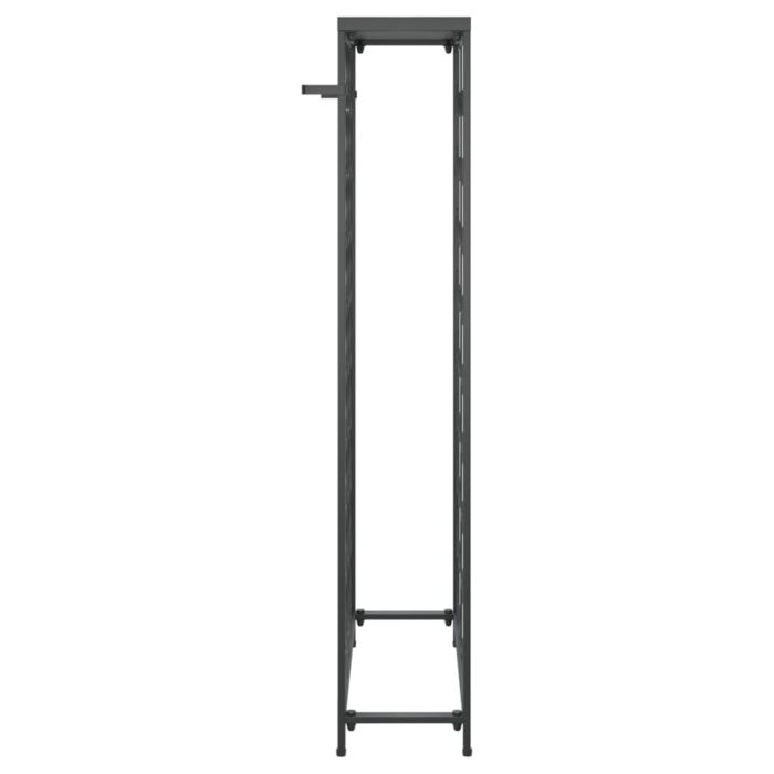 Casier à bouteilles de 45 bouteilles noir 54x18x100cm fer forgé – Image 2