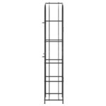 Casier à bouteilles 73 bouteilles noir 45x36x200 cm fer forgé – Image 2