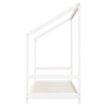 Cadre de lit d'enfant blanc 2x(80x200) cm bois de pin massif – Image 3