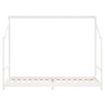Cadre de lit d'enfant blanc 2x(80x200) cm bois de pin massif – Image 4