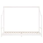 Cadre de lit d'enfant blanc 2x(90x200) cm bois de pin massif – Image 4