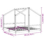 Cadre de lit pour enfants noir 2x(90x200) cm bois de pin massif – Image 8