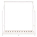 Cadre de lit pour enfant blanc 2x(70x140) cm bois de pin massif – Image 4