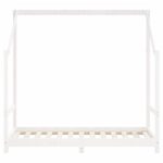 Cadre de lit pour enfant blanc 2x(80x160) cm bois de pin massif – Image 4