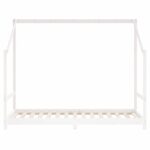 Cadre de lit d'enfant blanc 2x(90x190) cm bois de pin massif – Image 4