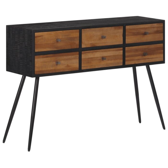 VXL8721012117426_a_en_hd_1.jpg Table console avec tiroirs 116x30x76 cm teck massif récupéré – Image 1