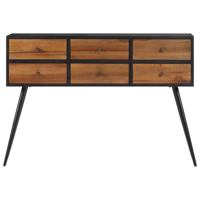 Table console avec tiroirs 116x30x76 cm teck massif récupéré – Image 2