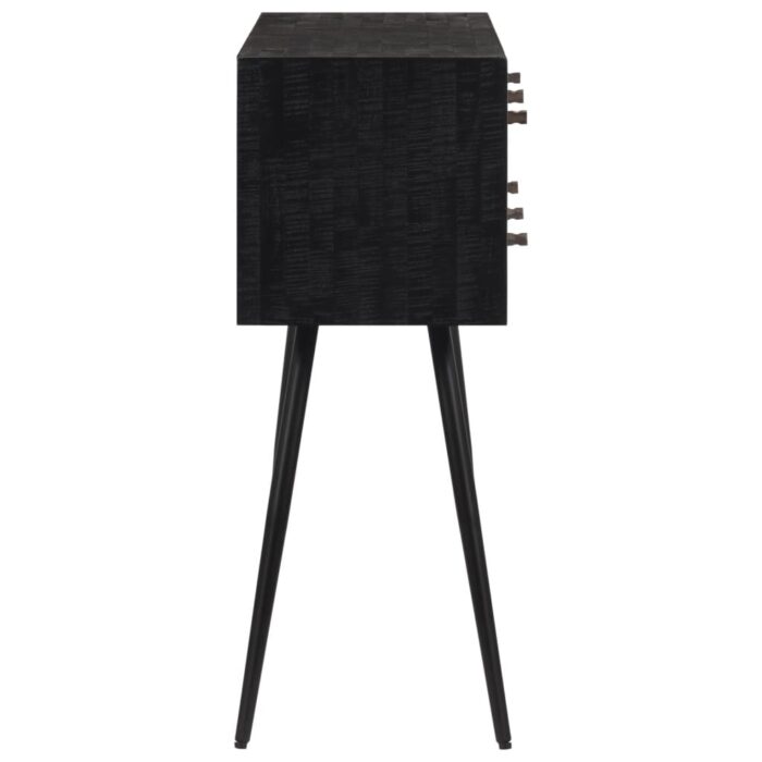 Table console avec tiroirs 116x30x76 cm teck massif récupéré – Image 3