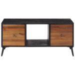 Table basse 90x50x41 cm teck de récupération massif – Image 2