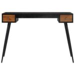 Bureau 117x56,5x75 cm teck massif récupéré – Image 2