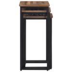 Tables basses gigognes 3 pcs bois massif de teck – Image 2