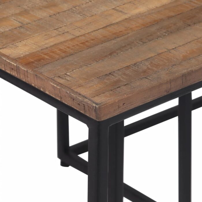 Tables basses gigognes 3 pcs bois massif de teck – Image 4