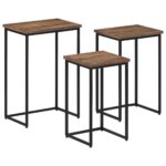 Tables basses gigognes 3 pcs bois massif de teck – Image 9