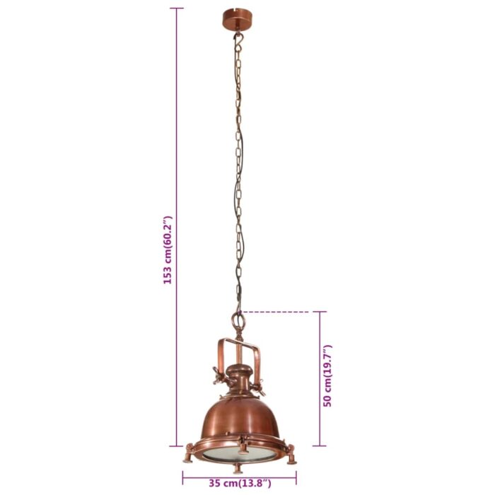 Lampe suspendue 35x35x153 cm aluminium – Image 8