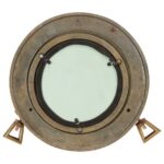 Miroir en forme de porthole mural Ø23 cm aluminium et verre – Image 2