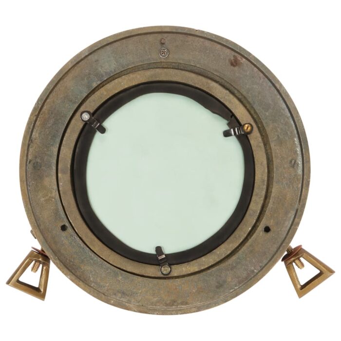 Miroir en forme de porthole mural Ø23 cm aluminium et verre – Image 2