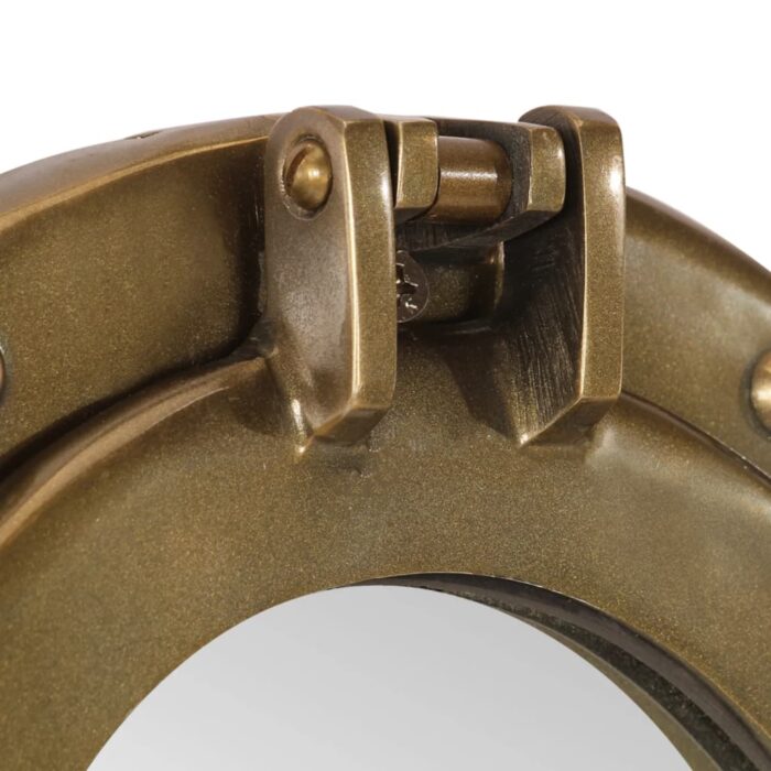 Miroir en forme de porthole mural Ø23 cm aluminium et verre – Image 4