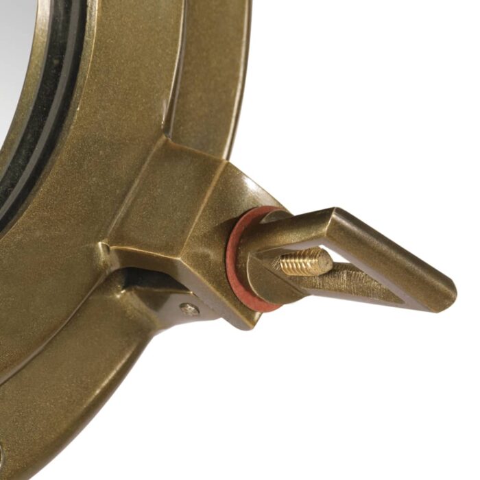 Miroir en forme de porthole mural Ø23 cm aluminium et verre – Image 5