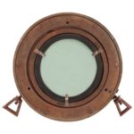 Miroir en forme de porthole mural Ø23 cm aluminium et verre – Image 2