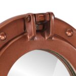 Miroir en forme de porthole mural Ø23 cm aluminium et verre – Image 4