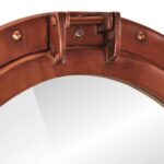 Miroir en forme de hublot mural Ø50 cm aluminium et verre – Image 4