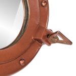 Miroir en forme de hublot mural Ø50 cm aluminium et verre – Image 5