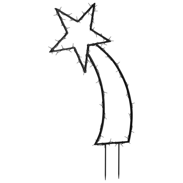 Décoration lumineuse météore de Noël avec piquets 80 LED 62 cm – Image 2