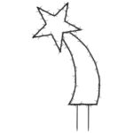 Décoration lumineuse météore de Noël avec piquets 80 LED 62 cm – Image 3