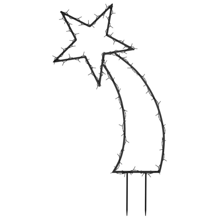 Décoration lumineuse météore de Noël avec piquets 80 LED 62 cm – Image 3