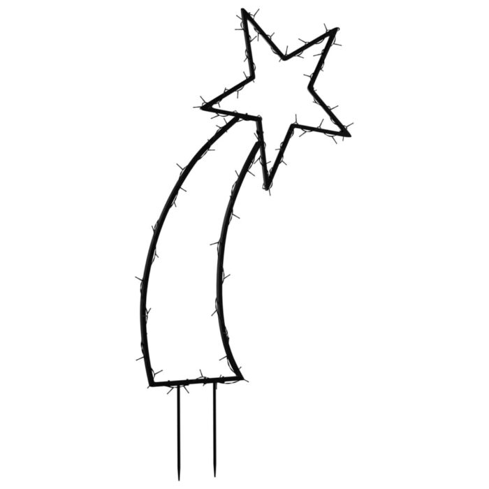 Décoration lumineuse météore de Noël avec piquets 80 LED 62 cm – Image 5