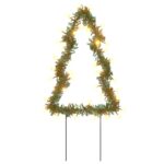 Décoration lumineuse arbre de Noël piquets 3 pcs 50 LED 30 cm – Image 2