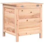 Boîte de rangement de jardin 50x49x56,5 cm bois massif de sapin – Image 4