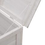 Boîte de rangement de jardin blanc bois massif de sapin – Image 5