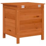 Boîte de rangement jardin marron 50x49x56,5cm bois massif sapin – Image 4
