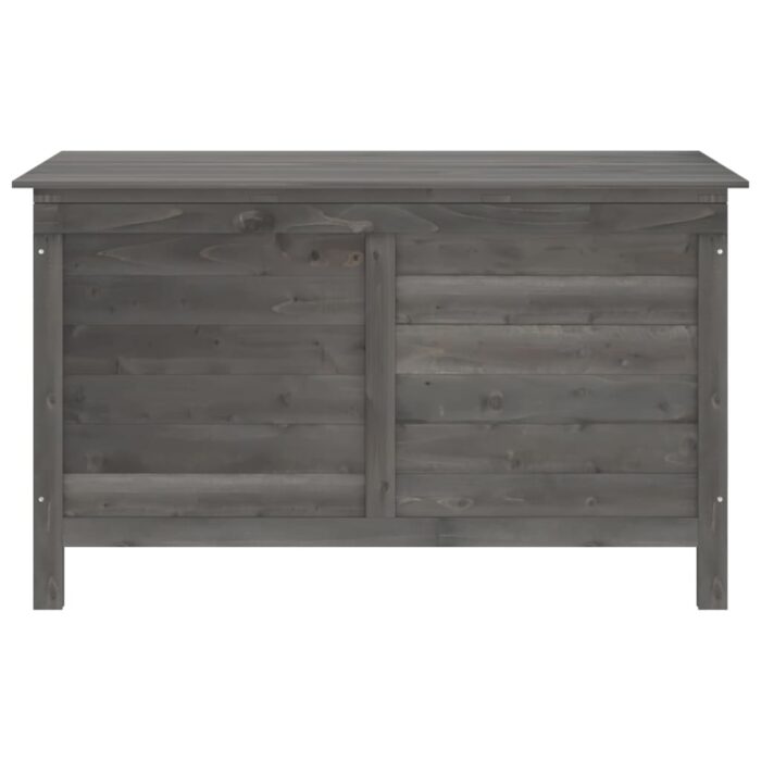 Boîte de rangement de jardin anthracite bois massif de sapin – Image 2