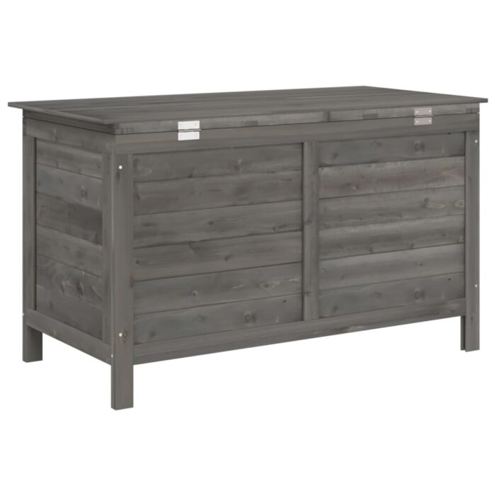 Boîte de rangement de jardin anthracite bois massif de sapin – Image 4