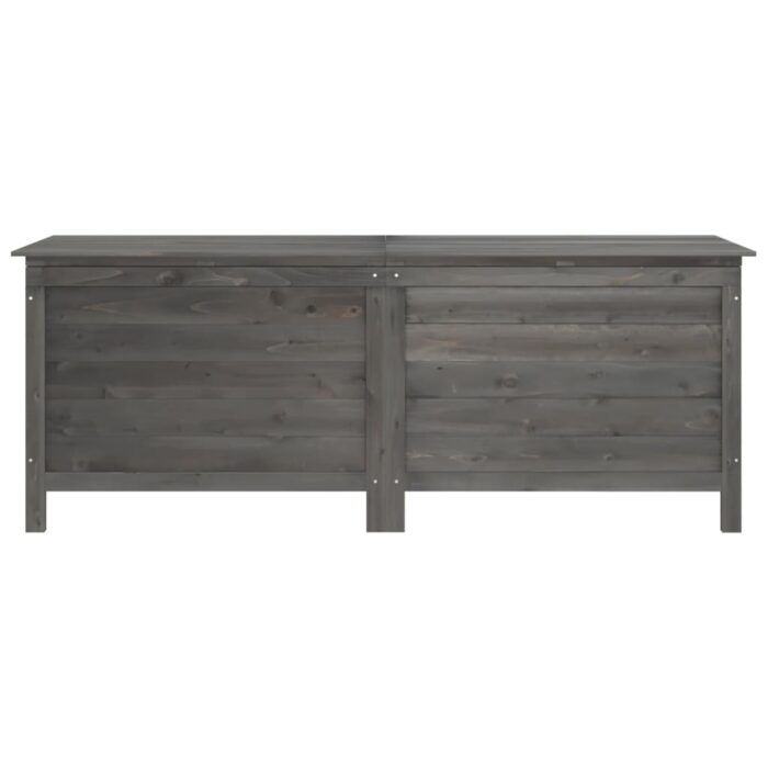 Boîte de rangement de jardin anthracite bois massif sapin – Image 2
