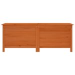 Boîte de rangement de jardin marron bois massif de sapin – Image 2