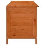 Boîte de rangement de jardin marron bois massif de sapin – Image 3