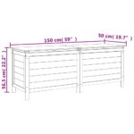 Boîte de rangement de jardin marron bois massif de sapin – Image 6