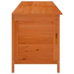 Boîte de rangement de jardin marron bois massif de sapin – Image 3