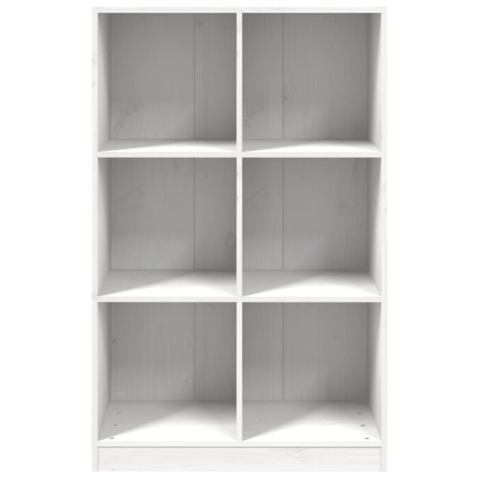 Bibliothèque blanc 70x33x110 cm bois massif de pin – Image 2
