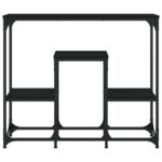 Table console noir 89,5x28x76 cm bois d'ingénierie – Image 2