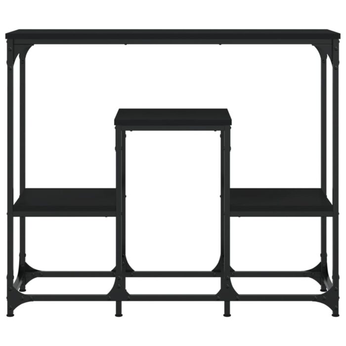 Table console noir 89,5x28x76 cm bois d'ingénierie – Image 2