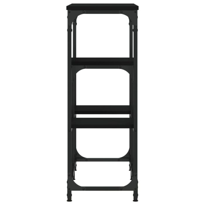 Table console noir 89,5x28x76 cm bois d'ingénierie – Image 3