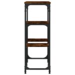 Table console chêne fumé 89,5x28x76 cm bois d'ingénierie – Image 3